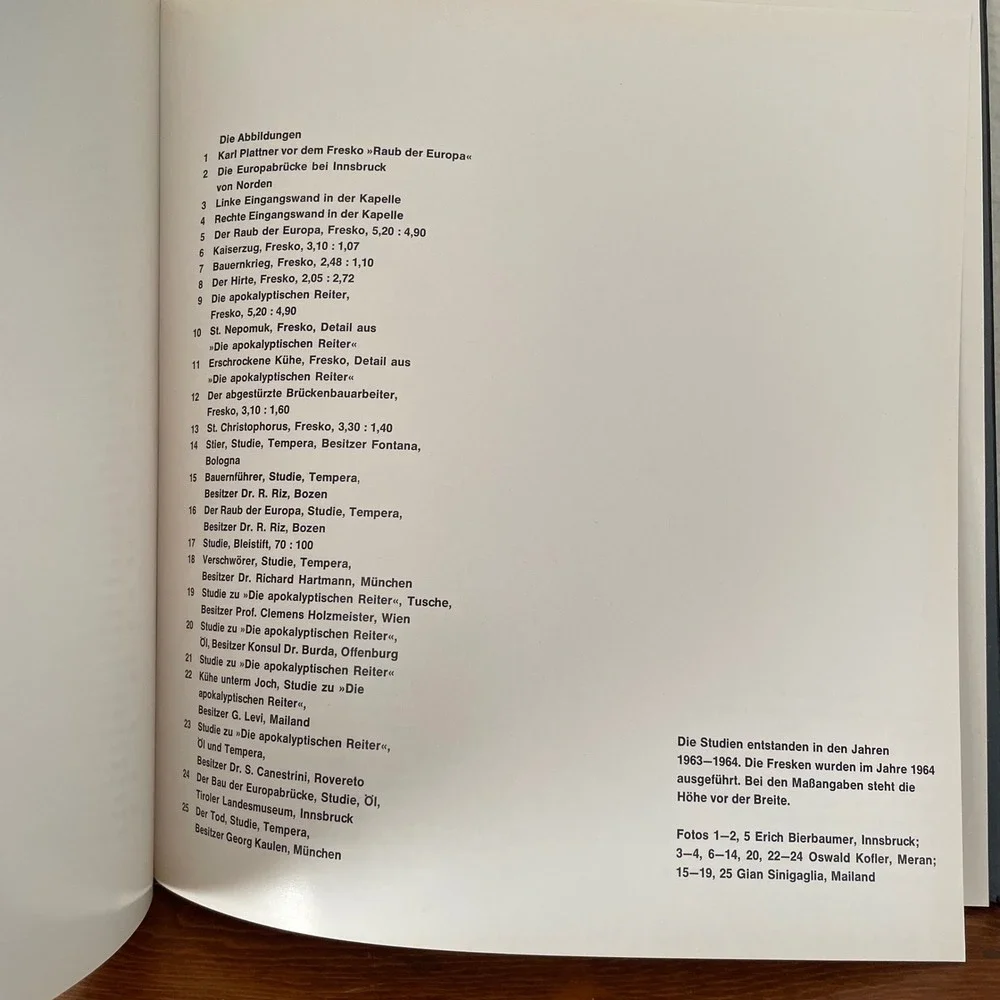 Die Fresken der Europakapelle Hardcover Book Art Karl‎ Plattner